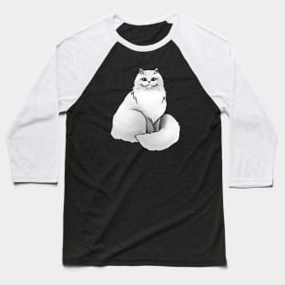 Cat - Persian - White Baseball T-Shirt